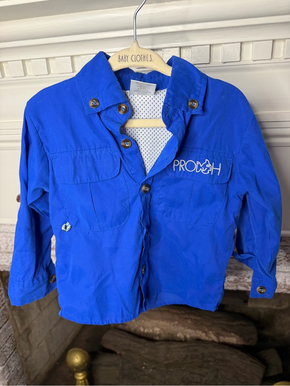 Prodoh Blue Kids' Fishing Shirt button down waterproof